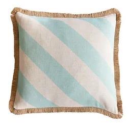 Aqua Stripe 55cm Cushion Outdoor