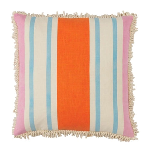 Tishy Fringe Cushion - Dahlia