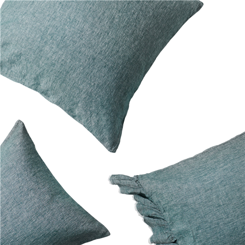 Spruce French Flax Linen Single Pillowcases