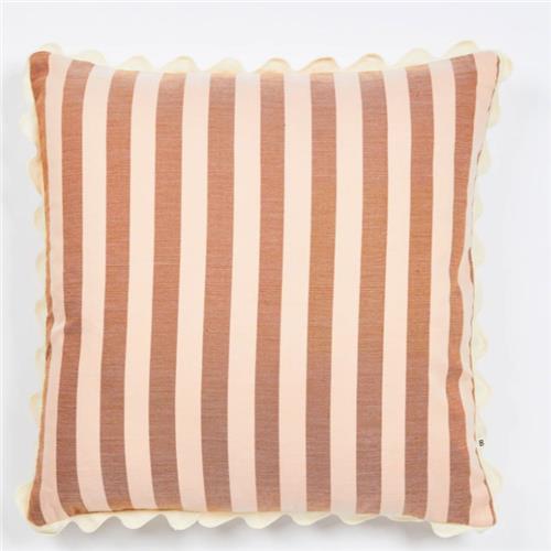 Cushion Woven stripe buff 60cm