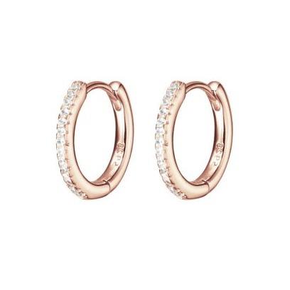 Crystal Huggie Hoops