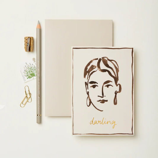 Portrait 'Darling' Card