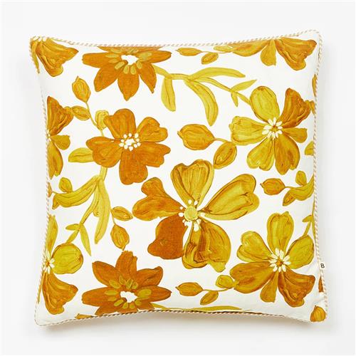 Dogwood Mustard Cushion 50cm