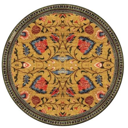 Round Vinyl Placemat - Hazel Garden