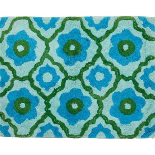 Bath Mat Marguerite Blue Green