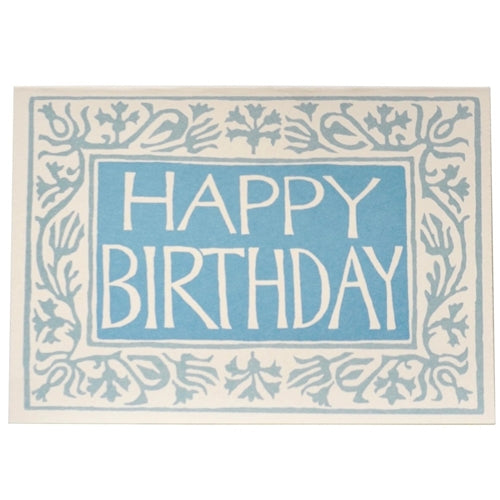 'Happy Birthday' Arabesque Blue Card