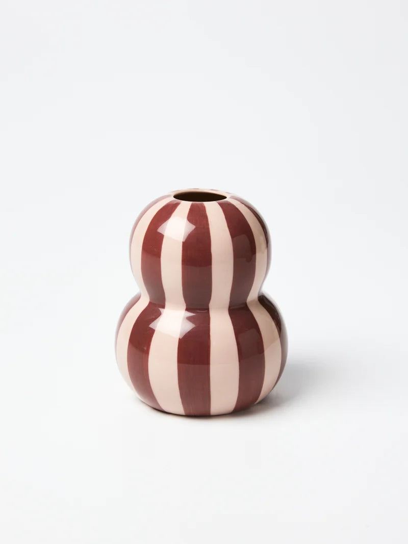 Pink & Burgundy Chubby Vase