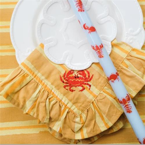 Kirra Embroidered Crab Napkin