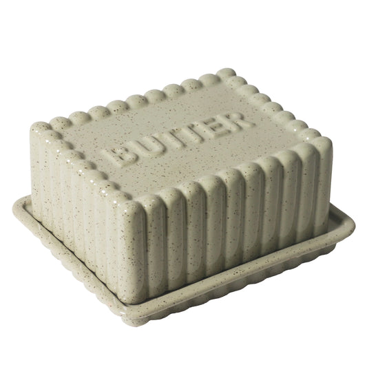 Large Butter Dish - Peppercorn