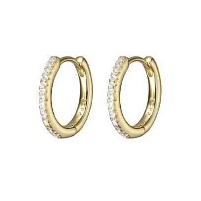 Crystal Baguette Hoops