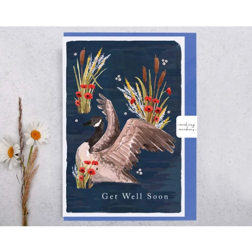 'Get Well Soon' Swan Card