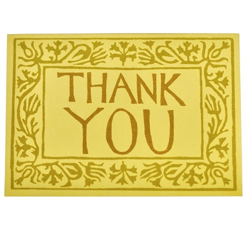 'Thank You' Arabesque Yellow Card