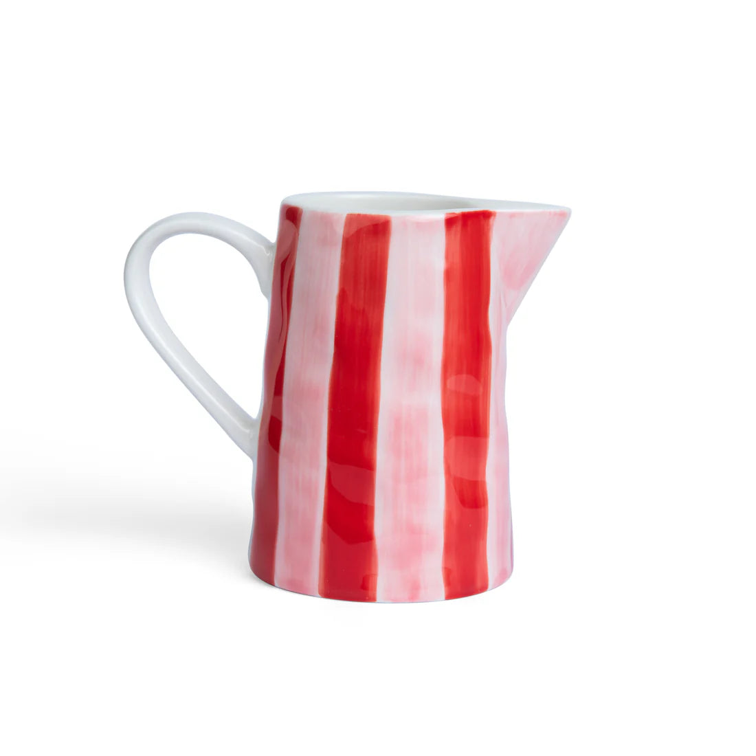 Milk Jug With Handle - Red & Pink
