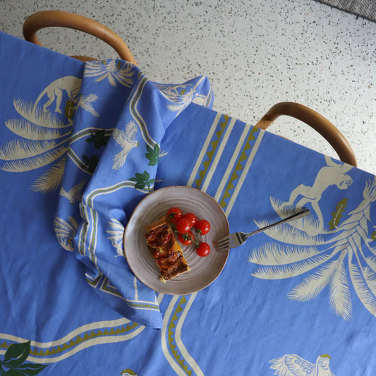 Aviary Tablecloth 150x250 Linen & Cotton