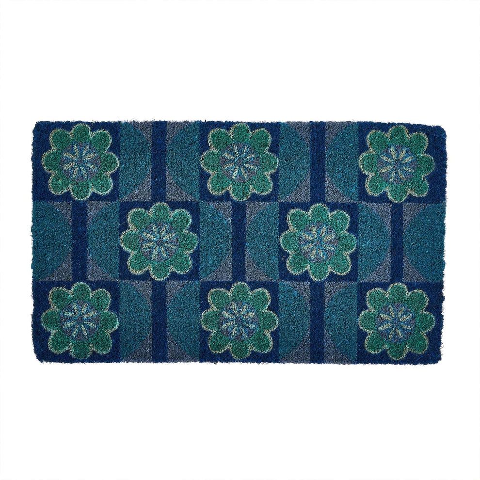 Door Mat Bloom Blue