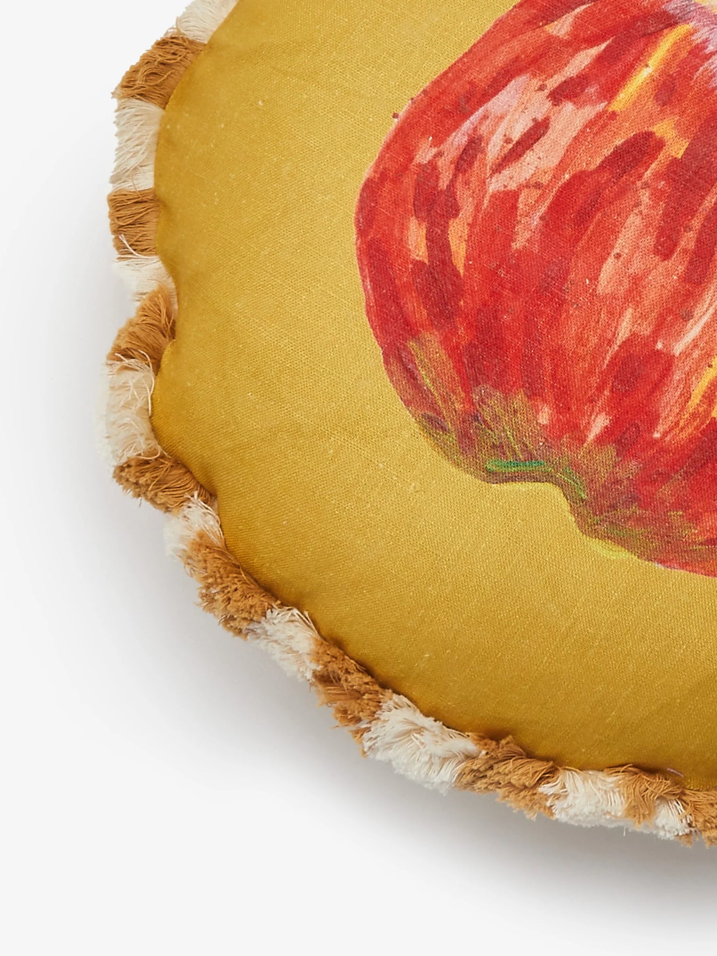 Apple Round Linen Cushion