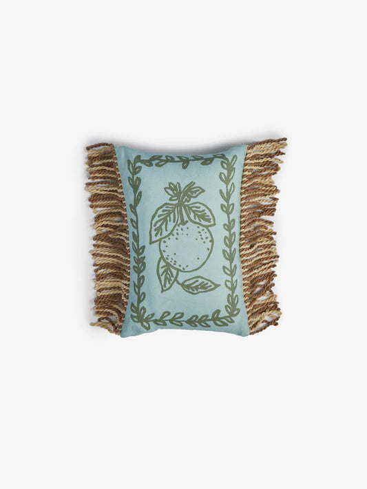 Petra Blue Linen Cushion