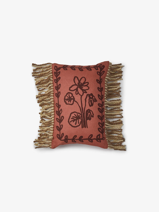 Petra Coral Linen Cushion