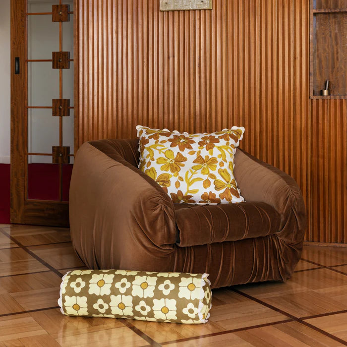 Dogwood Mustard Cushion 50cm
