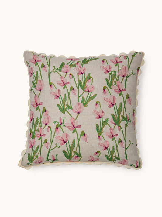 Sweet Pea Scalloped 60x60cm Cushion