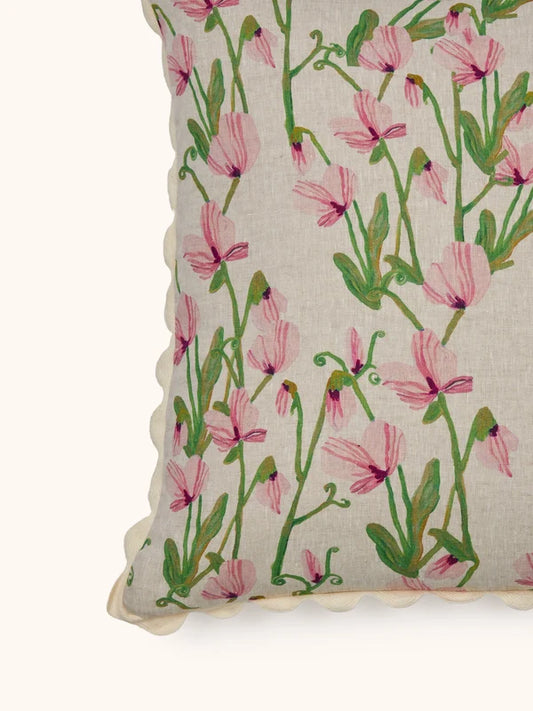 Sweet Pea Scalloped 60x60cm Cushion