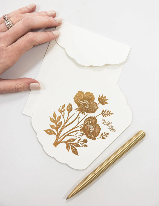 Gold 'With Love' Card