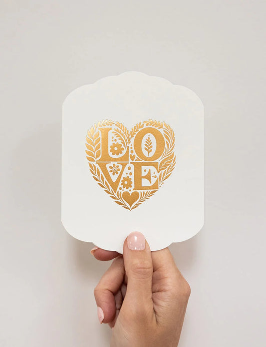 Gold 'Love' Card