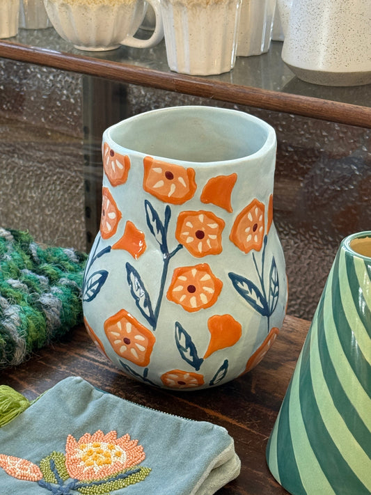 Orange Bloom Vase
