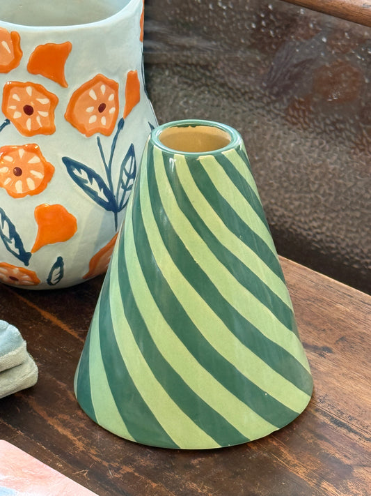 Mint Swirl Vase