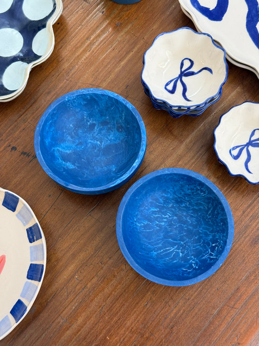 Blue Resin Bowl