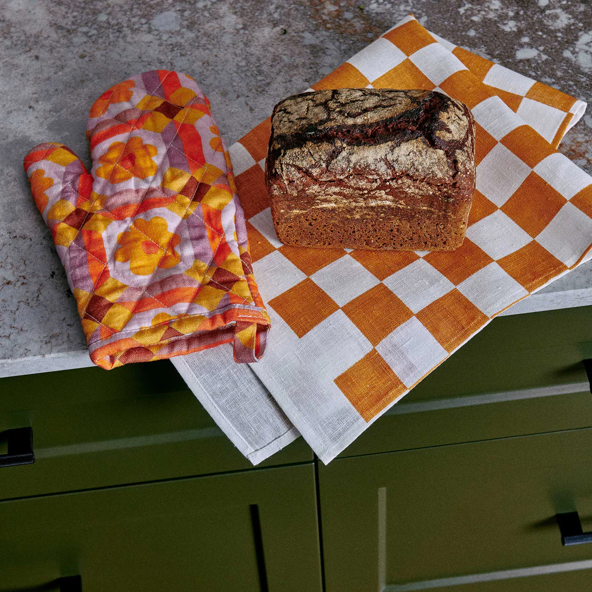 Small Checkers Tan Napkin