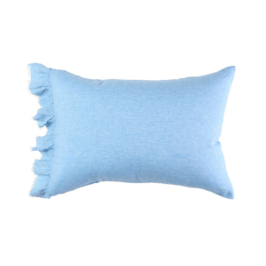 Ruffled Powder Blue Pillowcase-sold individually