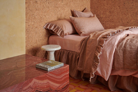 Cinnamon French Flax Linen Duvet Cover