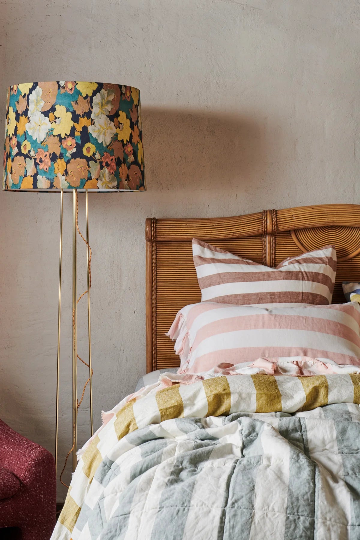 Blush Stripe Pillowcase Standard