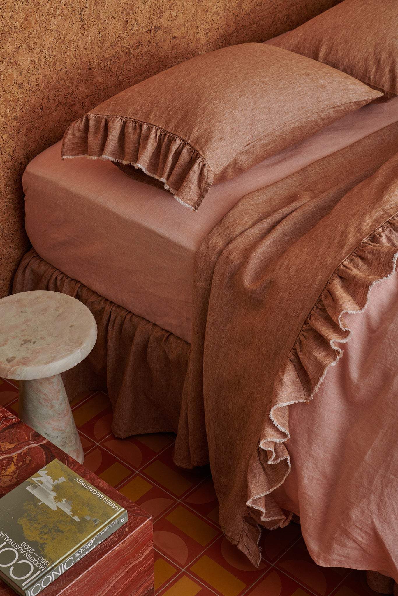 Cinnamon French Flax Linen Duvet Cover