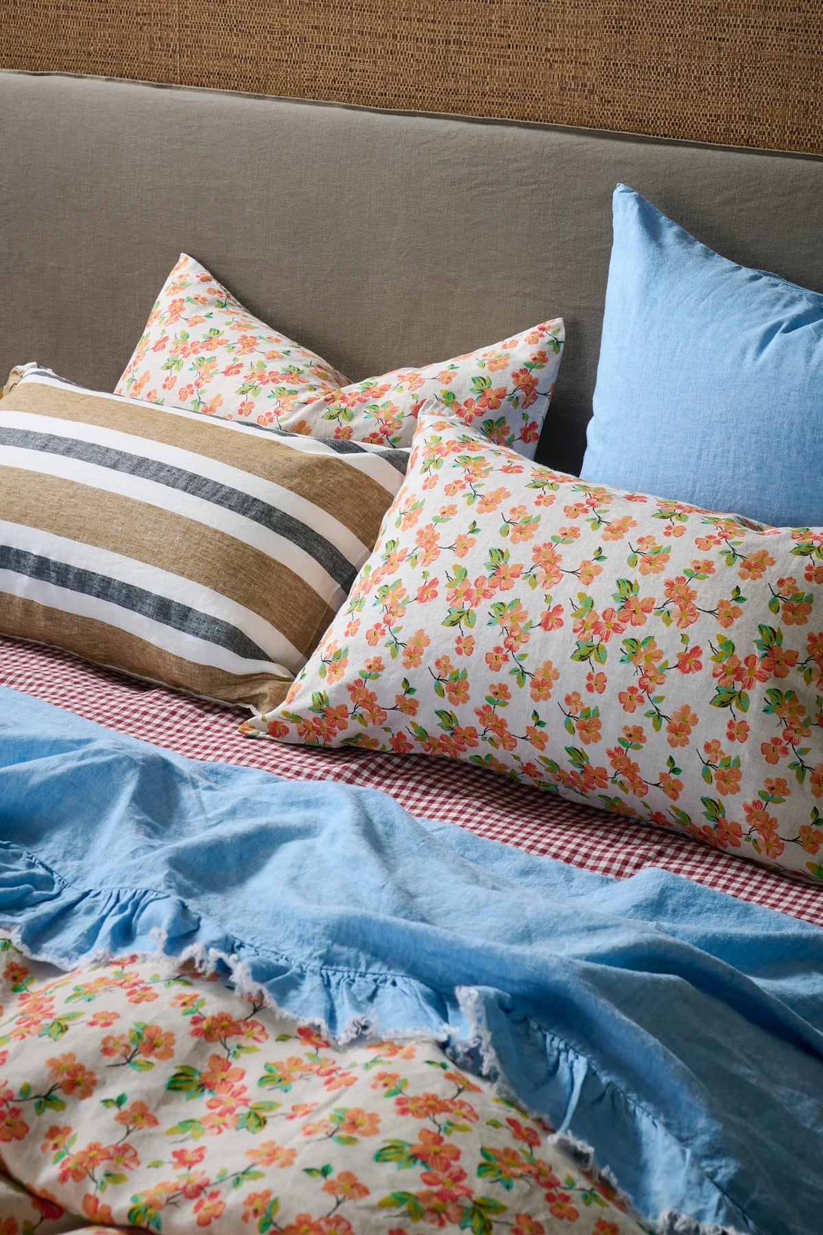 Taupe Stripe Pillowcase