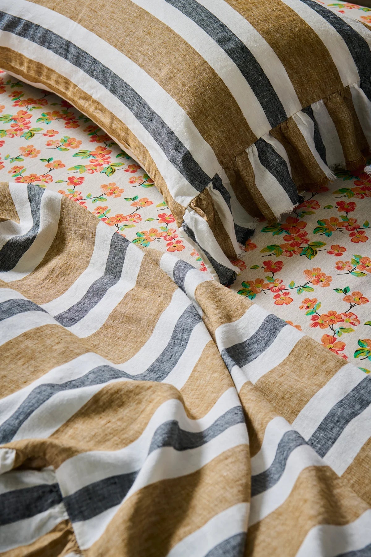 Taupe Stripe Pillowcase
