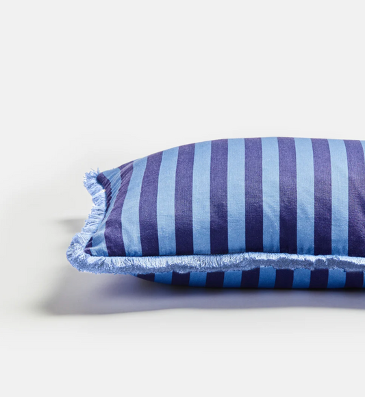Thin Stripe Blue Cushion 60x40