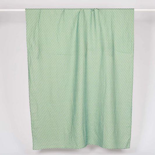 Tiny Blue Green Checkers Tablecloth