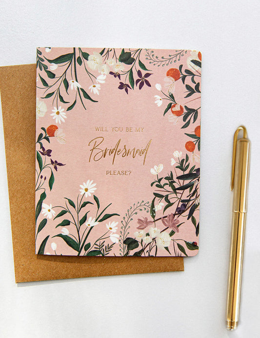 'Will you be my bridesmaid please' Card