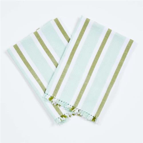 Woven Mint Stripe Napkin