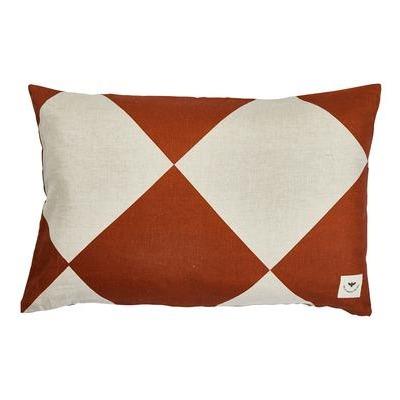Linen Pillowcase Checkers Chocolate