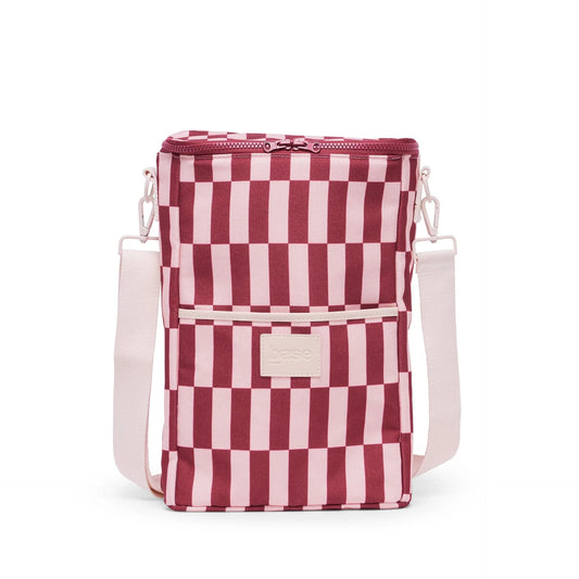 Burgundy & Peony check