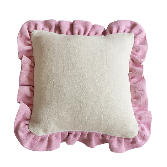 Pecan Pink Frill 45cm Cushion Outdoors