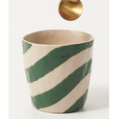 Cabana Stripe Tumbler-green