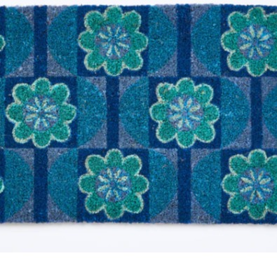 Door Mat Bloom Blue