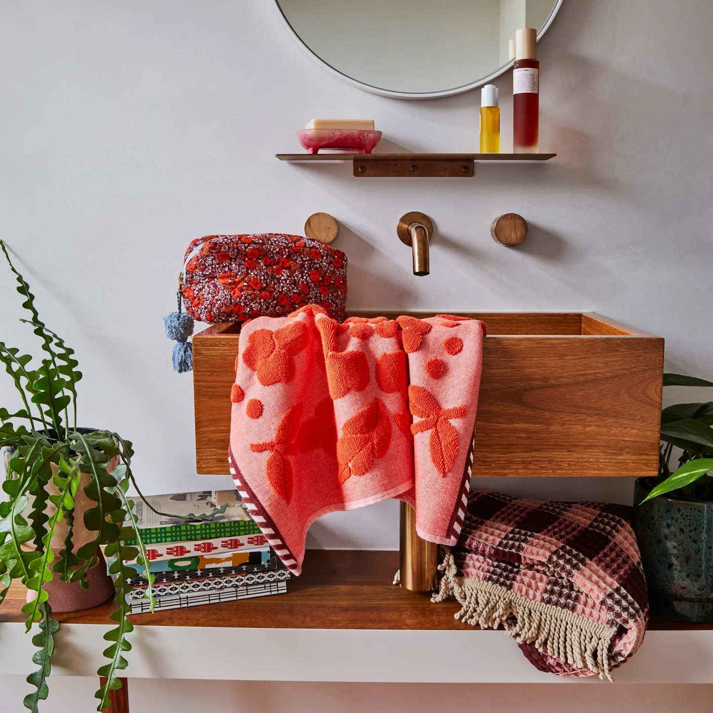 Florence Hand Towel - Cherry