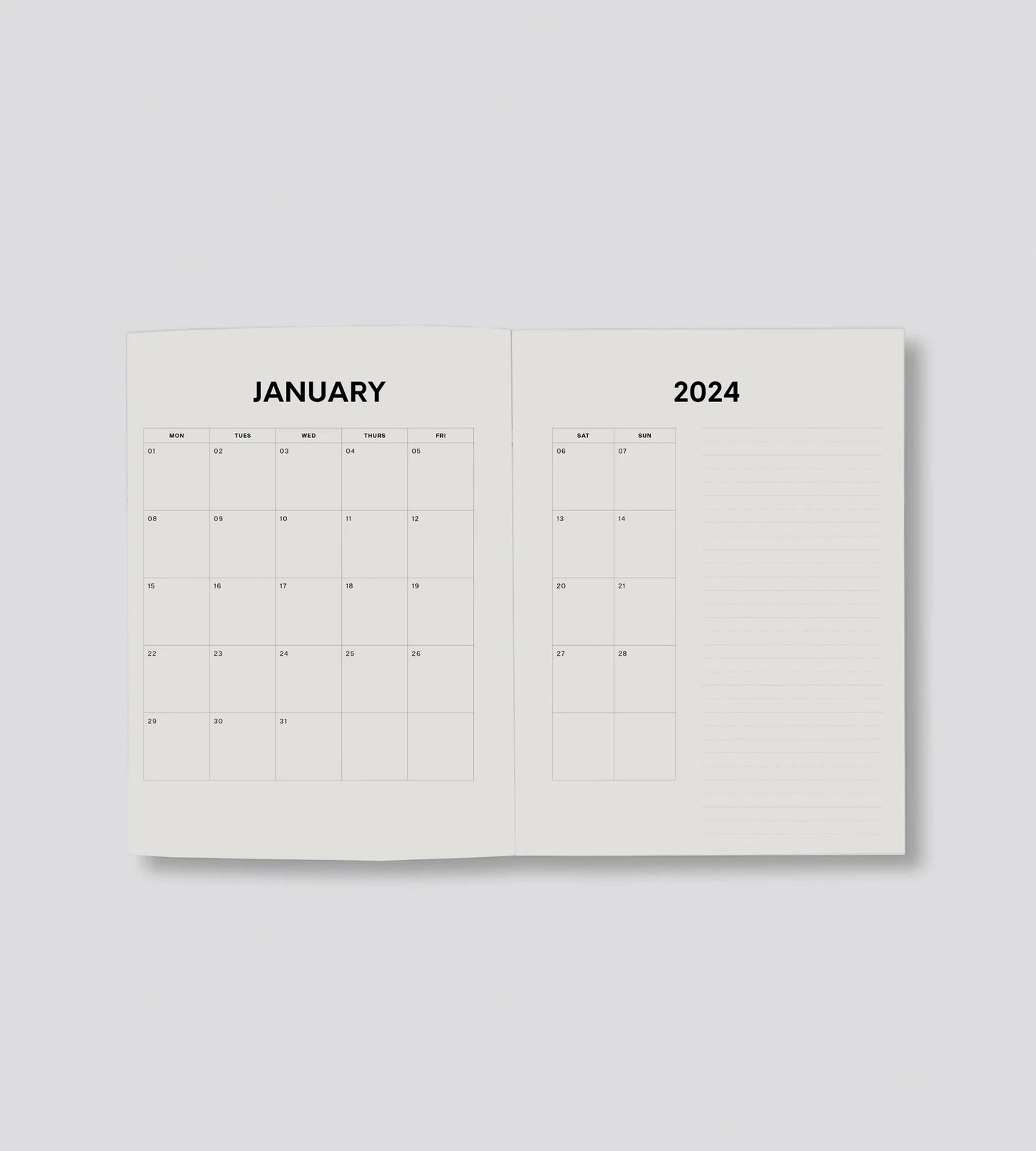 Noir Weekly Diary 2024