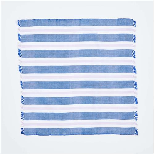 Woven Stripe Blue Napkin