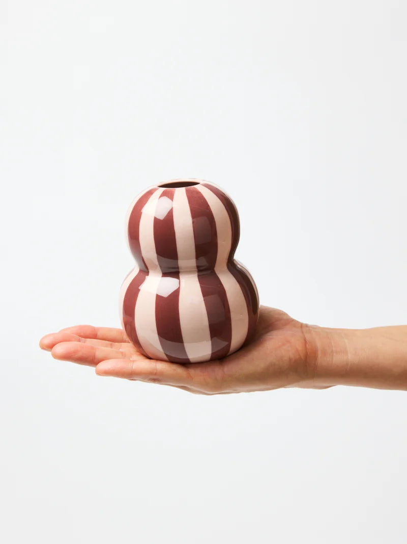 Pink & Burgundy Chubby Vase